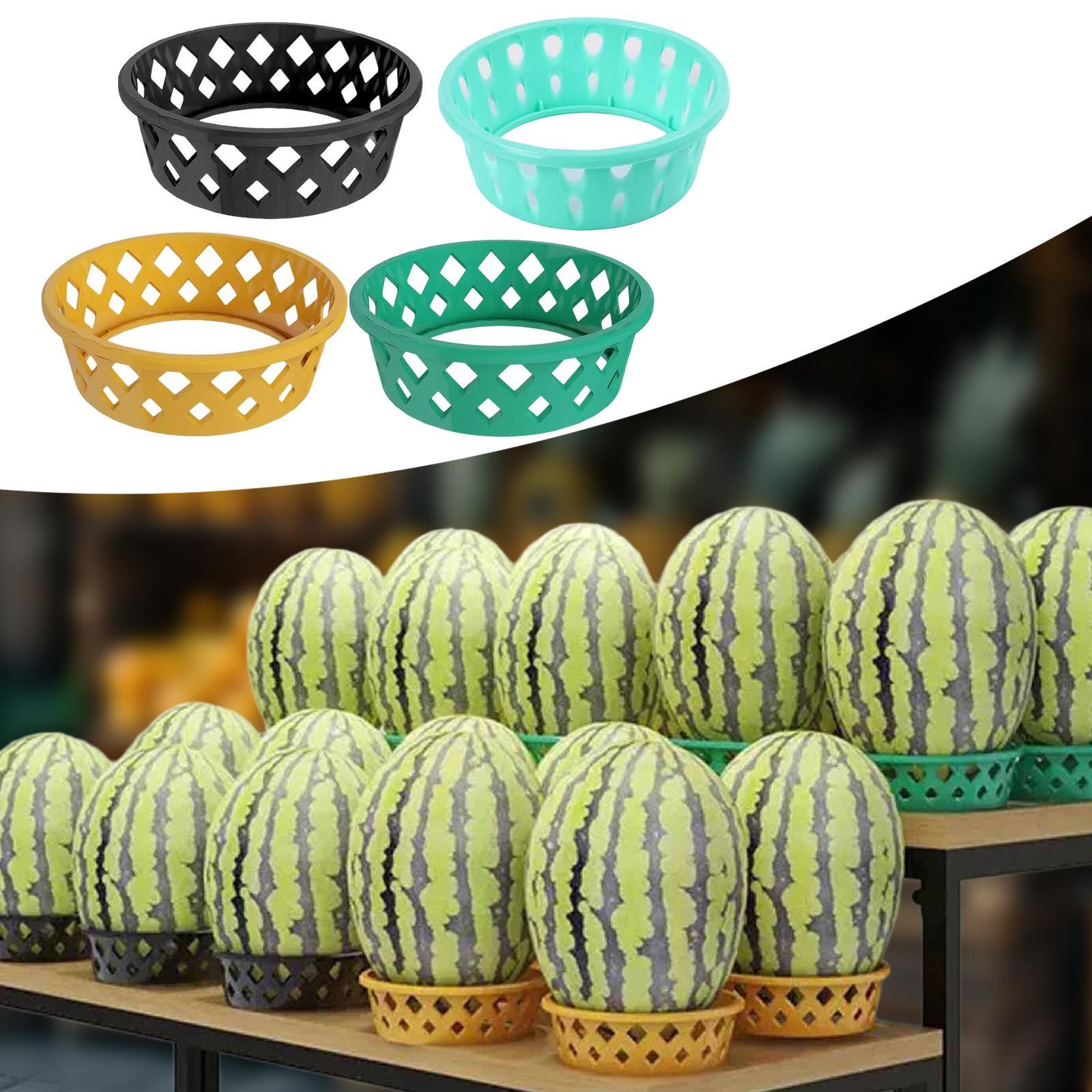 Watermelon Fixing Ring Tray Fruit Display Rack for Shopping Mall Supermarket Black
