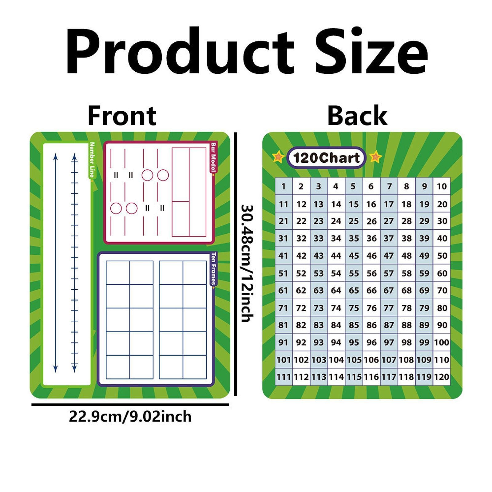 10x Dry Erase Number Line Board Card Gift for Kindergarten Preschool Nursery