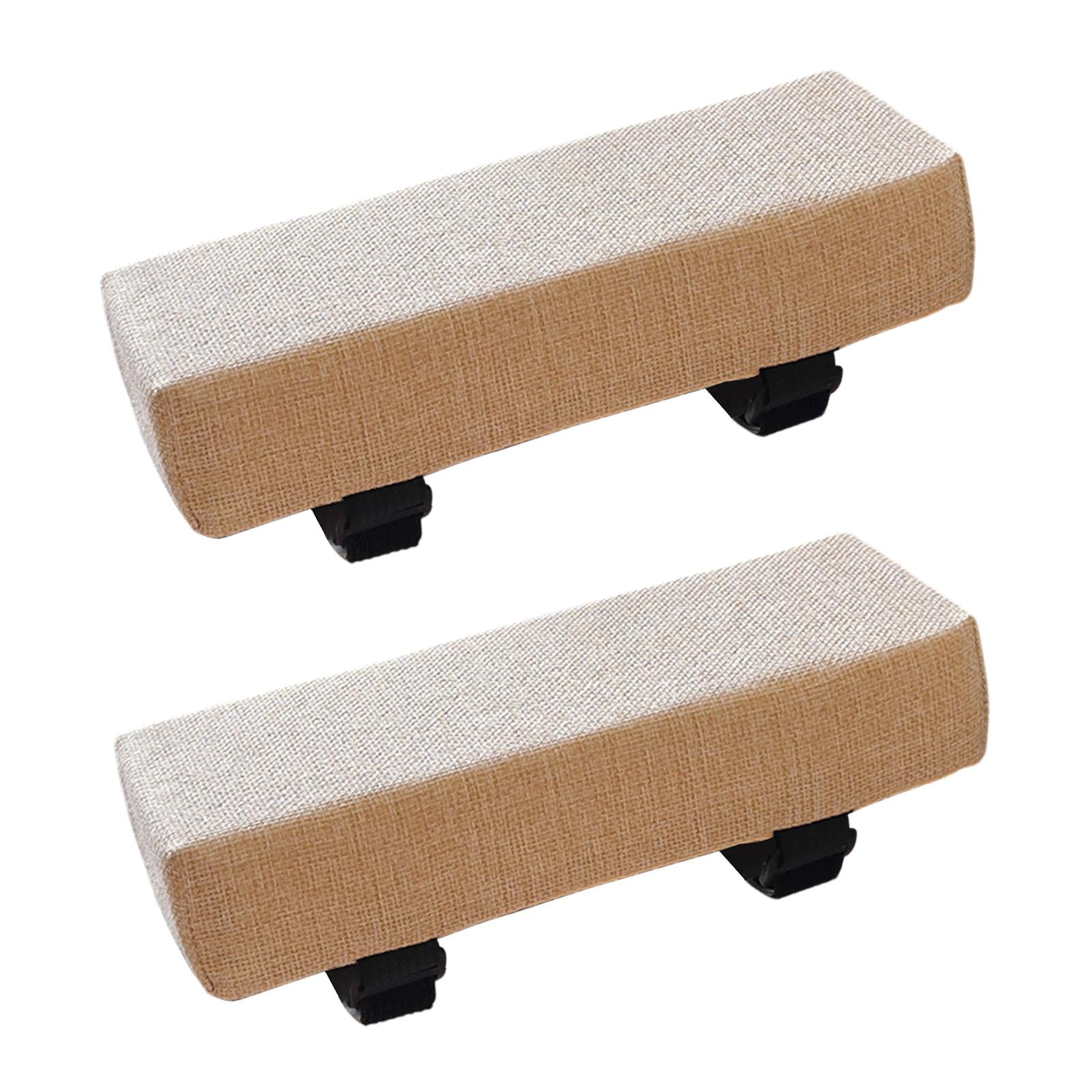 2x Sponge Armrest Cushion Removable Sponge Arm Pad for Computer Gaming Chair Beige
