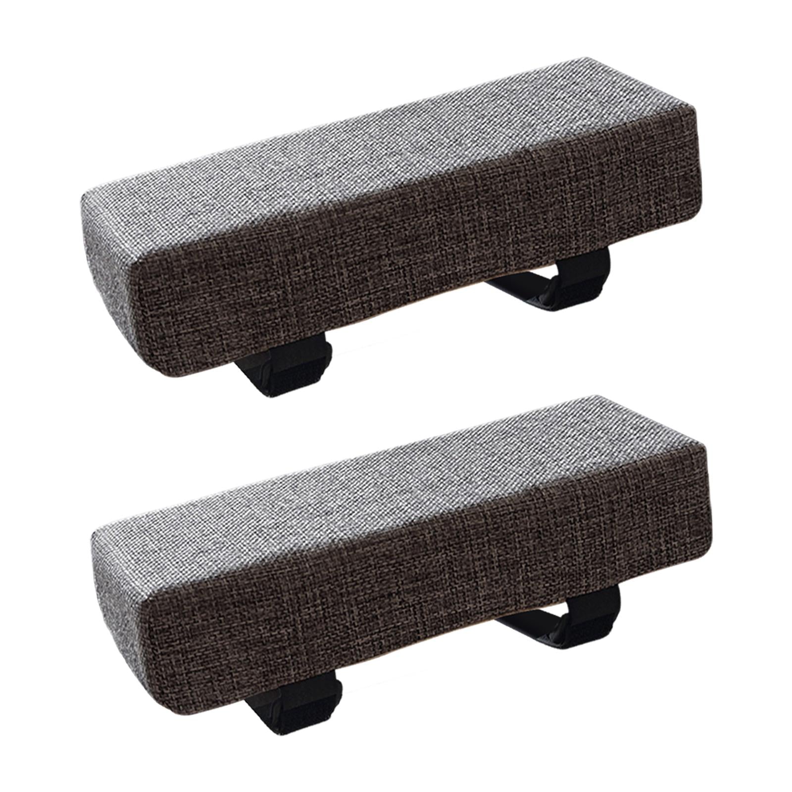 2x Sponge Armrest Cushion Removable Sponge Arm Pad for Computer Gaming Chair Dark Grey