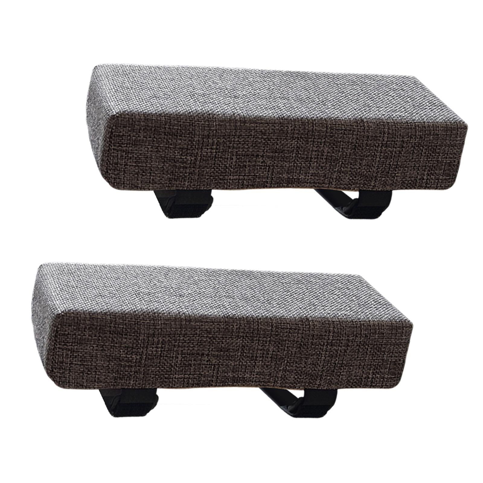 2x Sponge Armrest Cushion Removable Sponge Arm Pad for Computer Gaming Chair Dark Grey