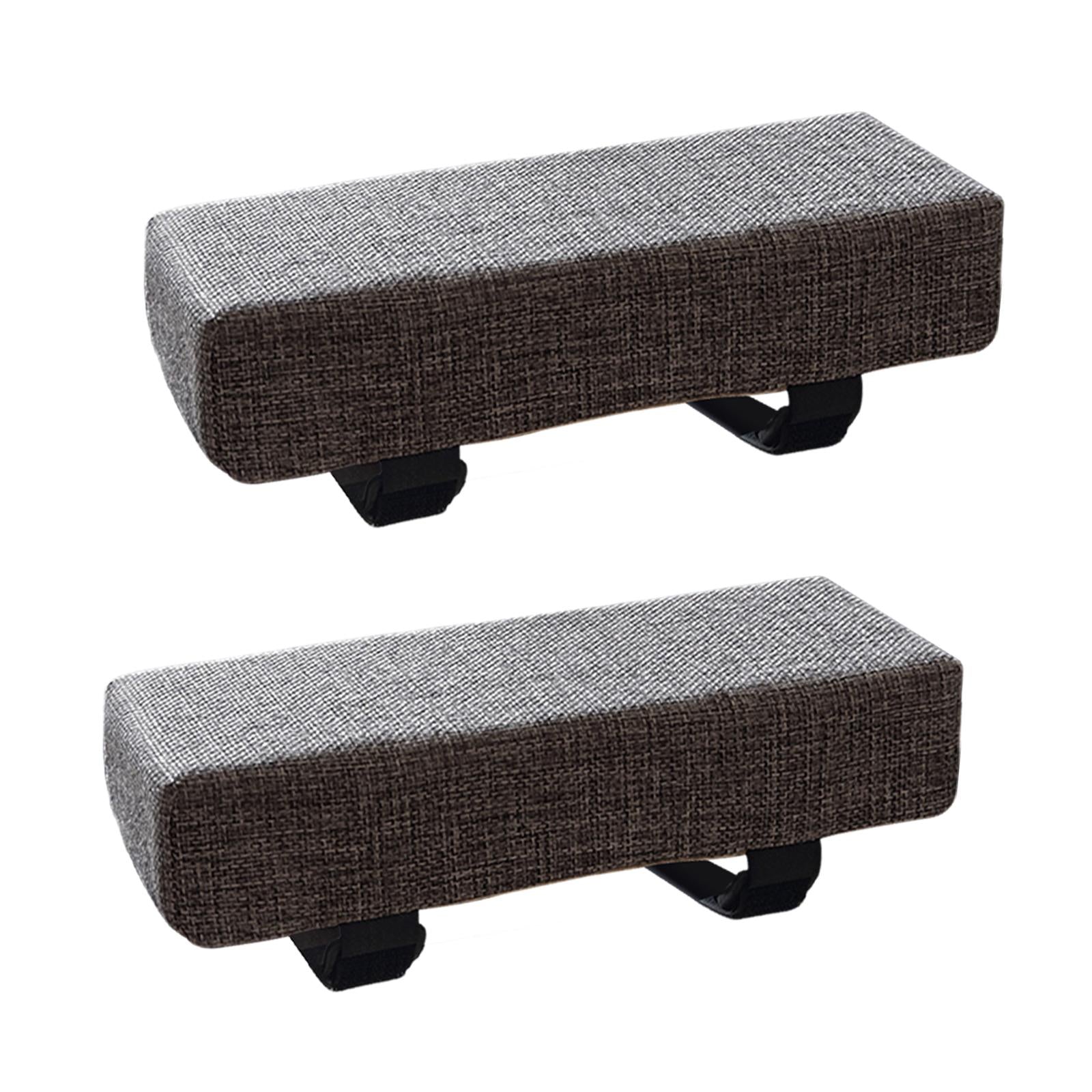 2x Sponge Armrest Cushion Removable Sponge Arm Pad for Computer Gaming Chair Dark Grey