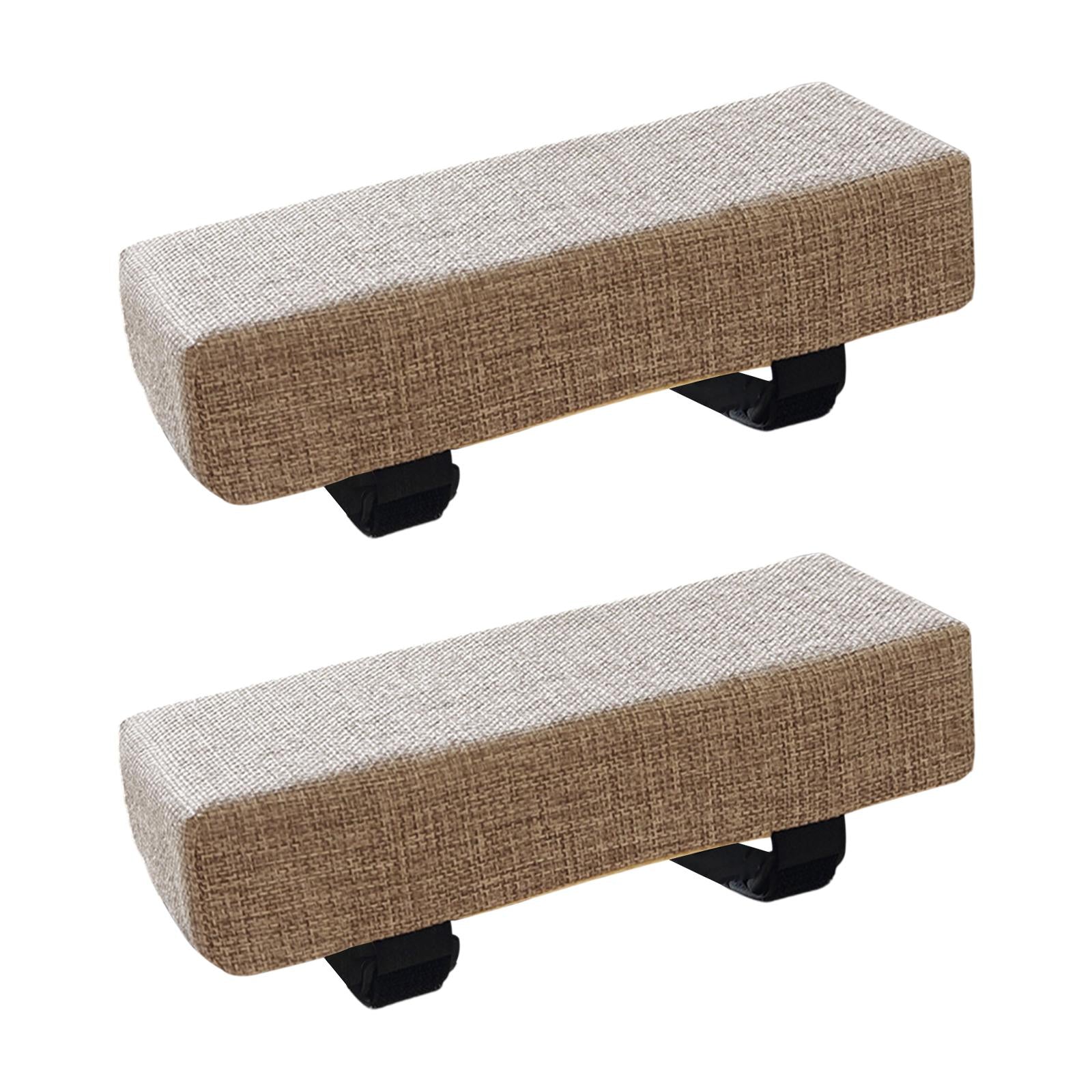 2x Sponge Armrest Cushion Removable Sponge Arm Pad for Computer Gaming Chair Beige Coffee