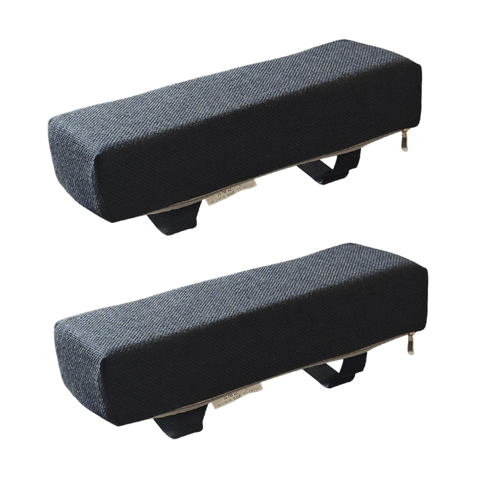 2x Sponge Armrest Cushion Removable Sponge Arm Pad for Computer Gaming Chair Black