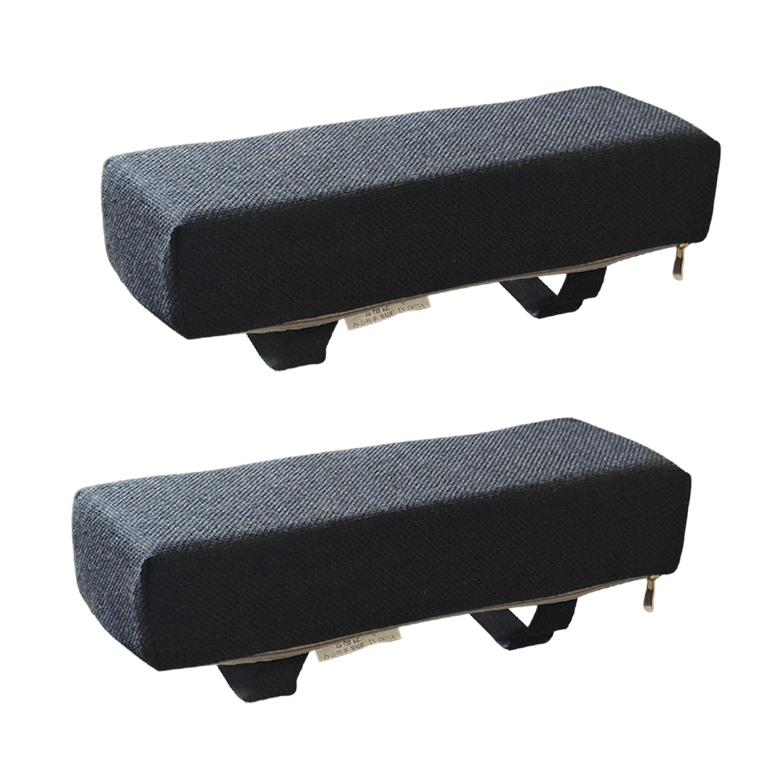 2x Sponge Armrest Cushion Removable Sponge Arm Pad for Computer Gaming Chair Black