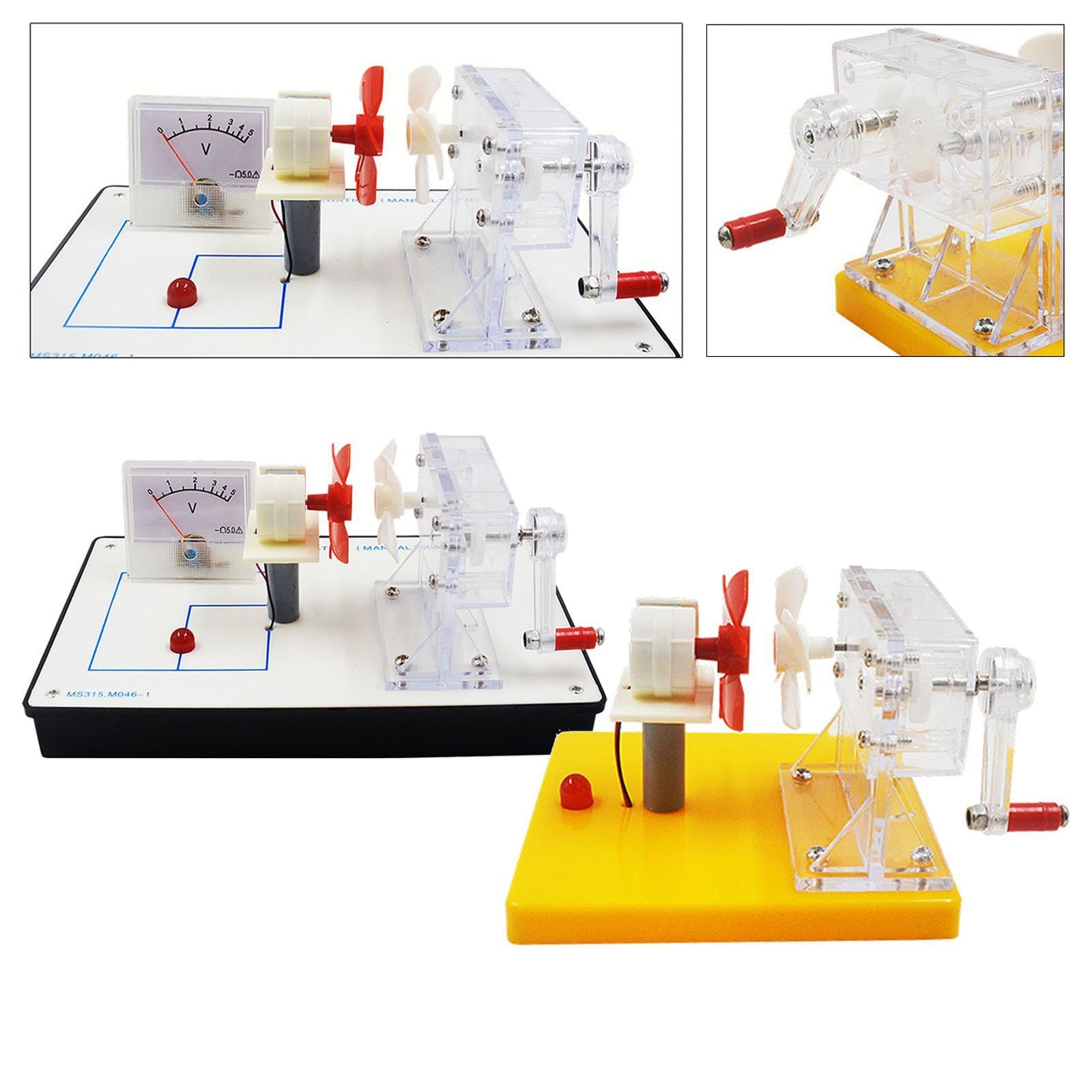 Hand Cranked Power Generator Wind Energy Conversion for Lab School Classroom 20.5cmx17.5cmx9.6cm