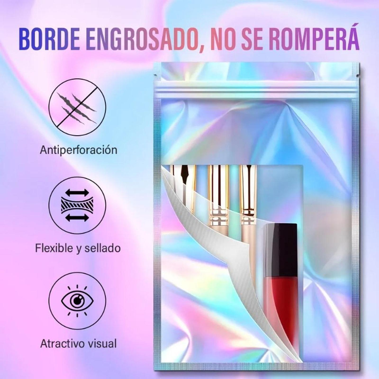 500 Pieces Holographic Resealable Bags 4x6 inch Organization Smellproof Bags