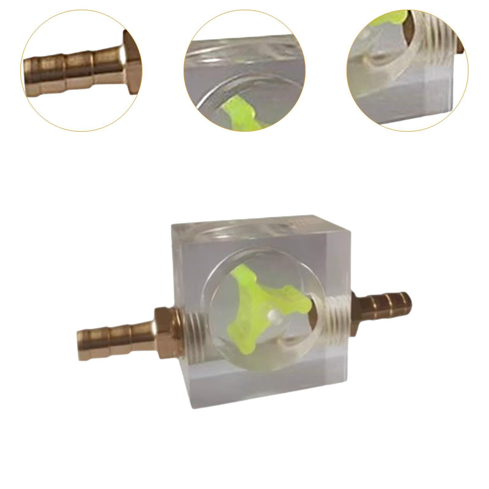 8mm Water Flow Indicator Acrylic Water Cooling System for PC Computer Laptop Type D