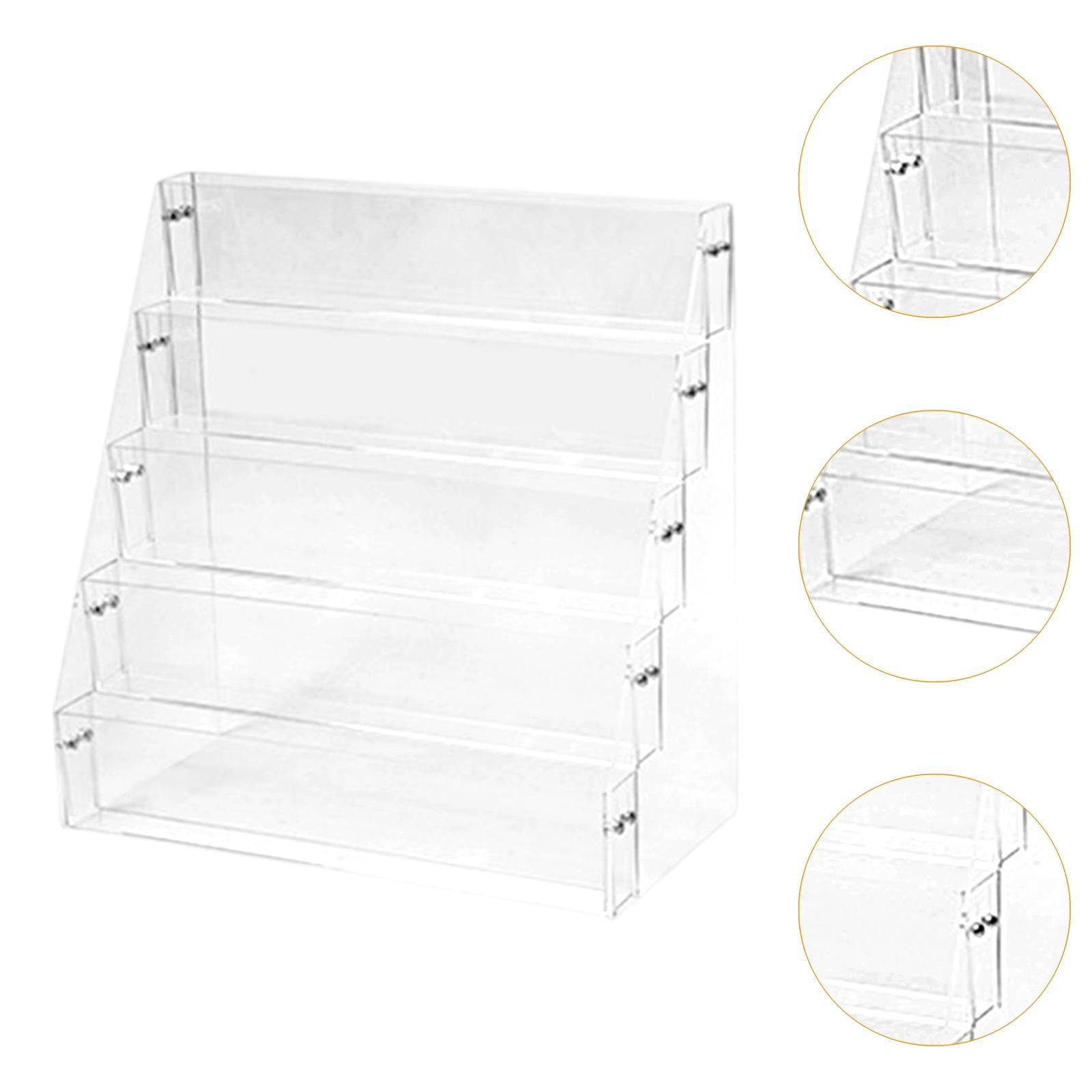 Acrylic Risers Display Versatile Cupcake Stand for Badges Mini Dolls Perfume 5 Tier