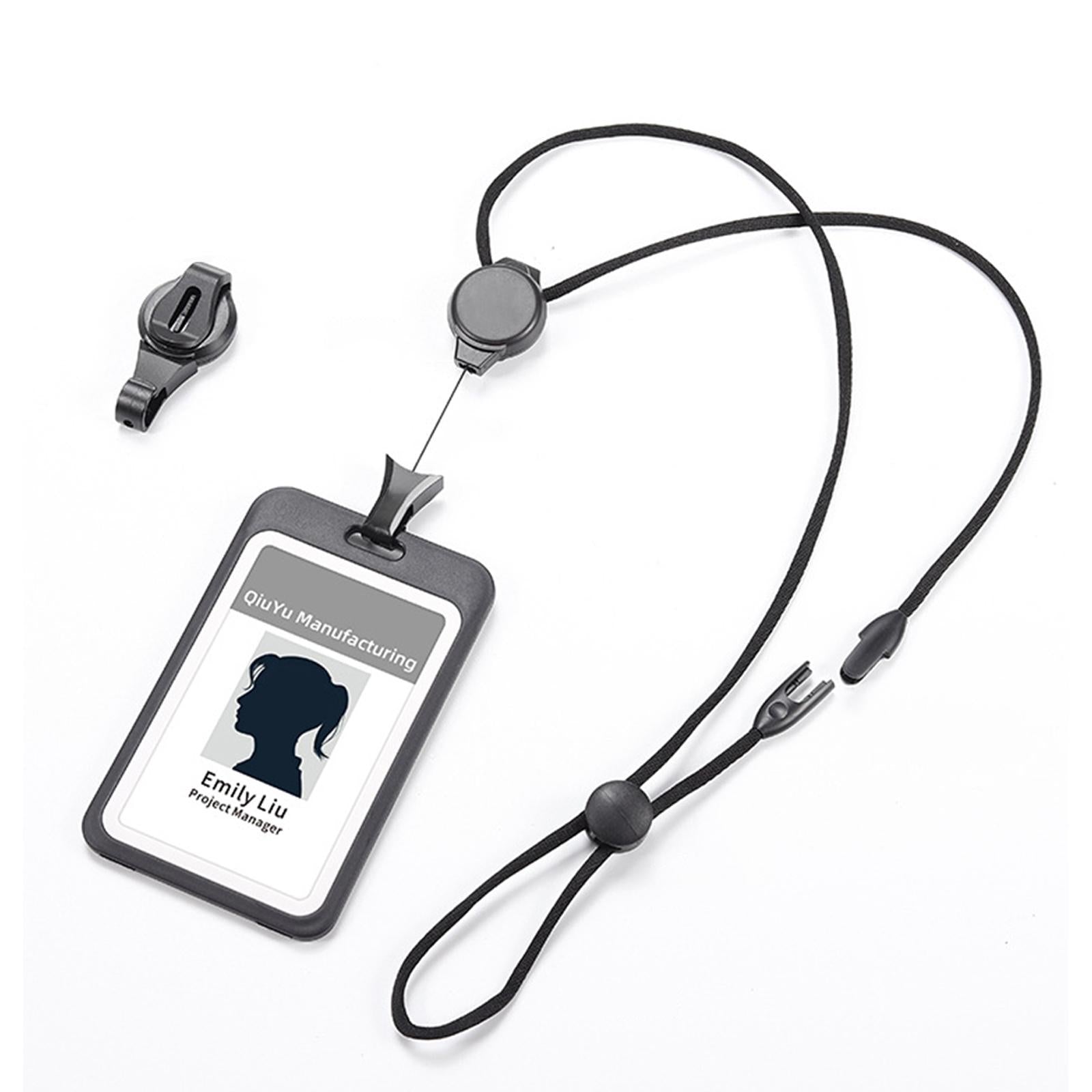 Badge Holder Business Supplies Protector Cover Case for Office School Doctor Black