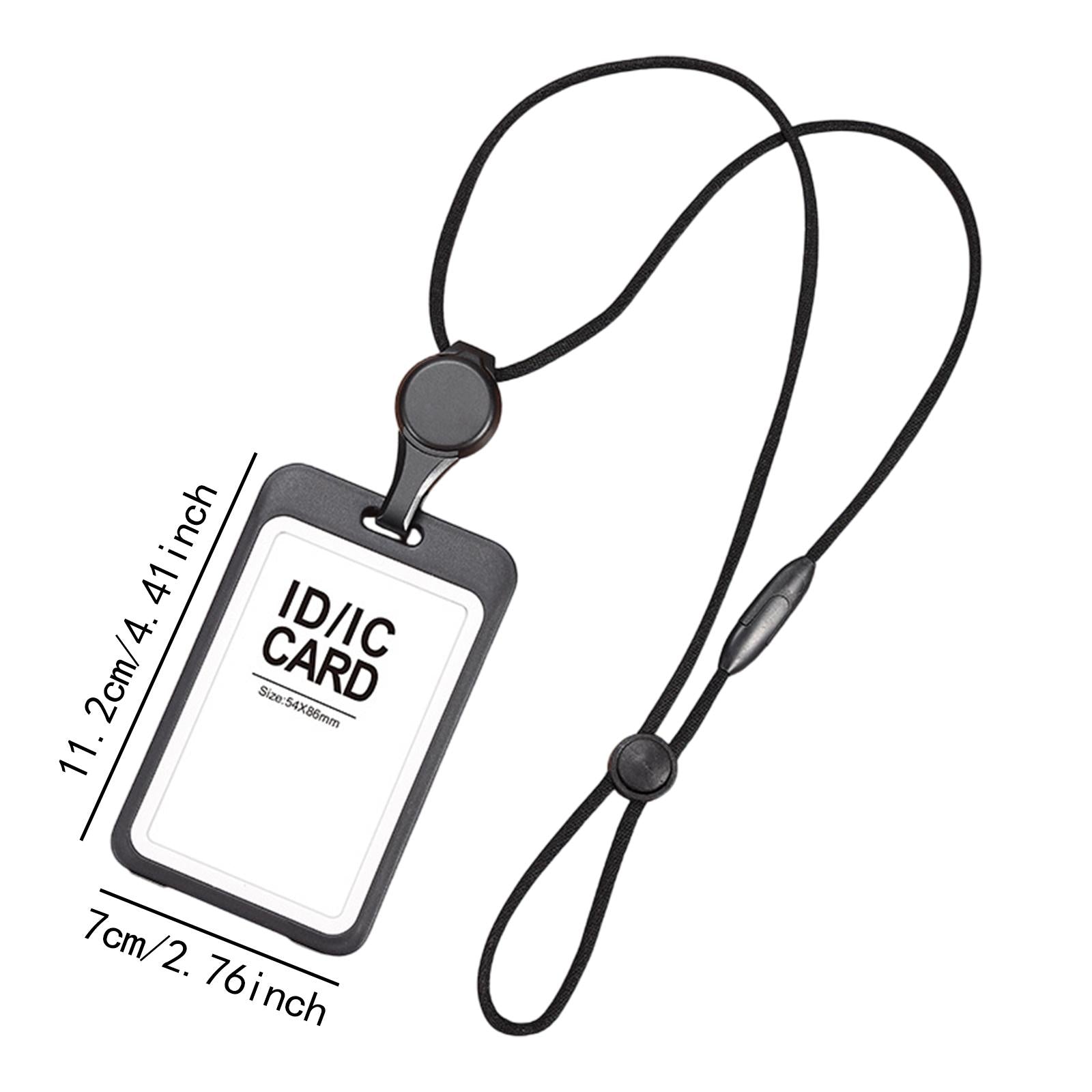 Badge Holder Business Supplies Protector Cover Case for Office School Doctor Black