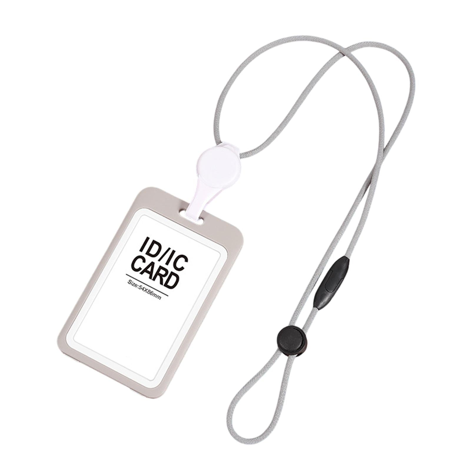 Badge Holder Business Supplies Protector Cover Case for Office School Doctor Grey