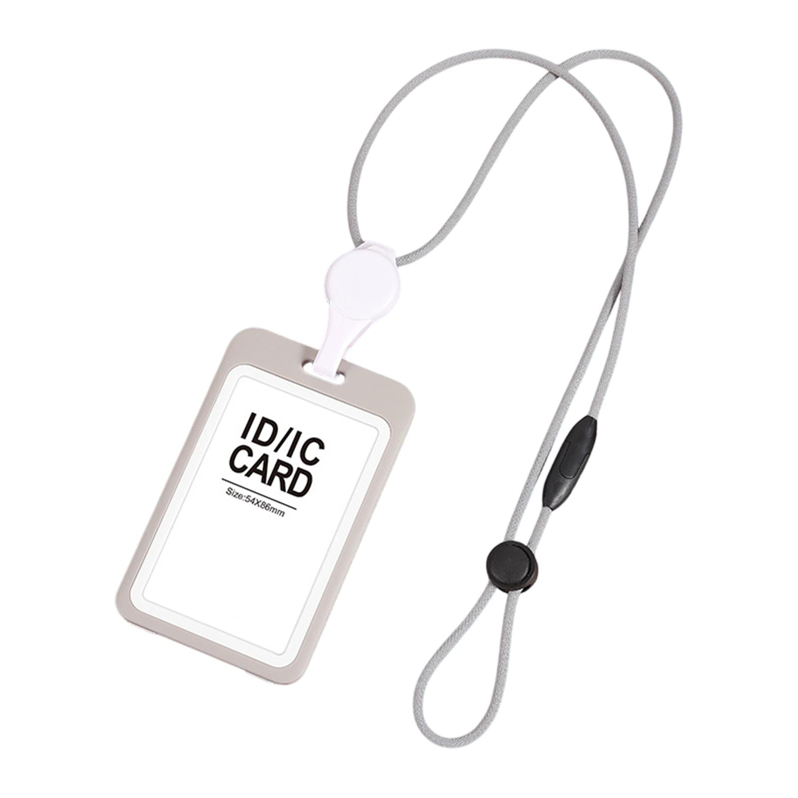 Badge Holder Business Supplies Protector Cover Case for Office School Doctor Grey