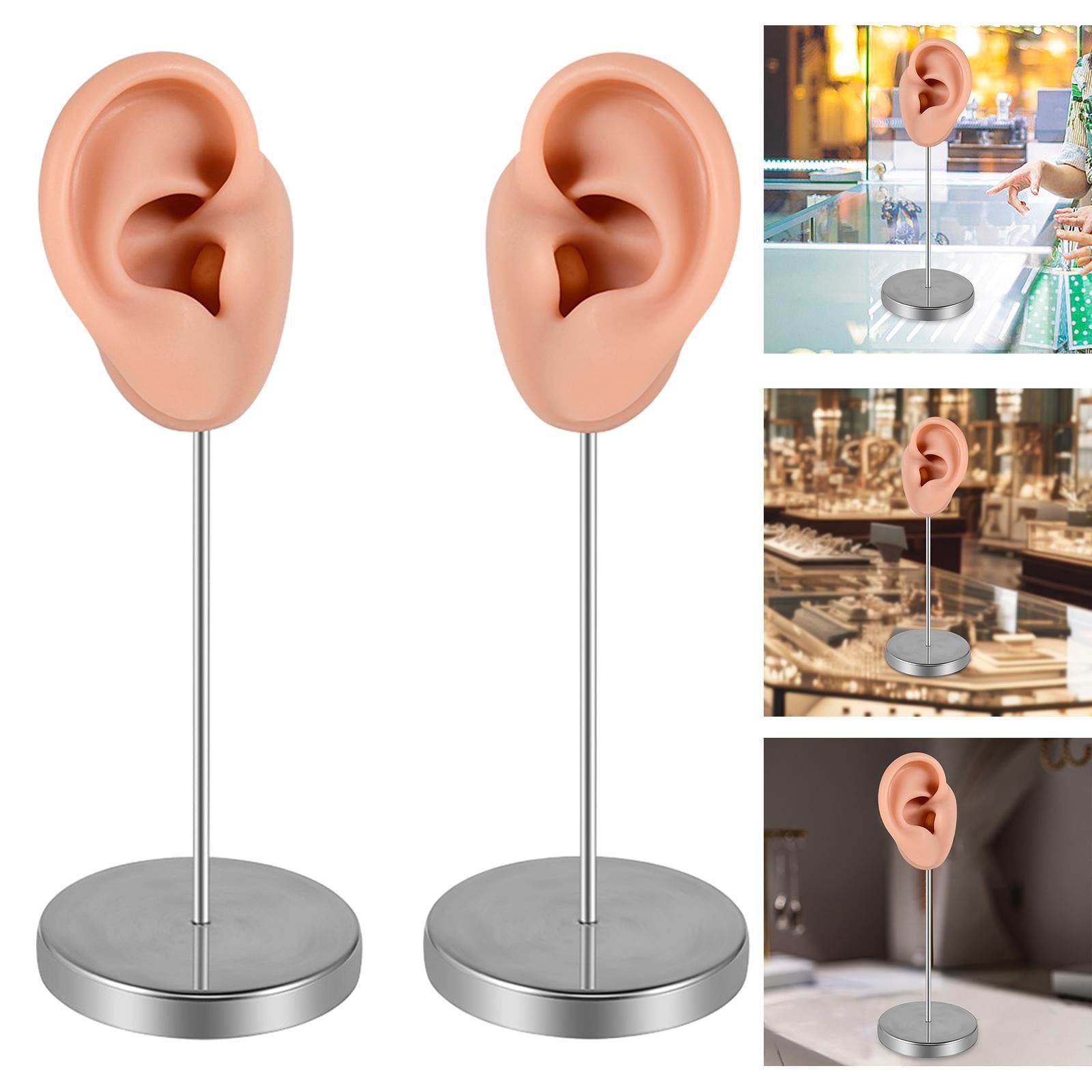 Silicone Ear Model Earring Display Stand Holder for Shows Girls Women Photos Left