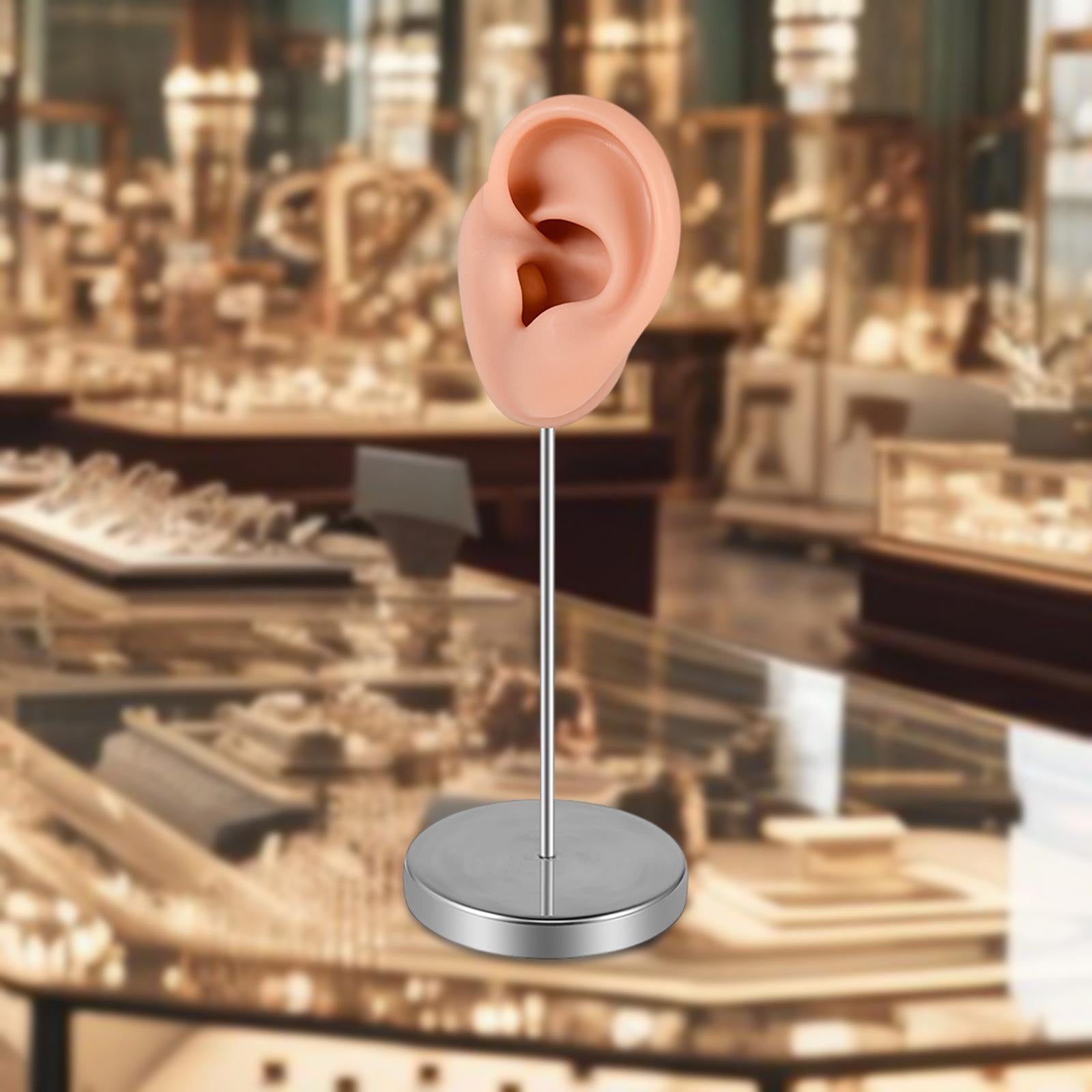Silicone Ear Model Earring Display Stand Holder for Shows Girls Women Photos Left