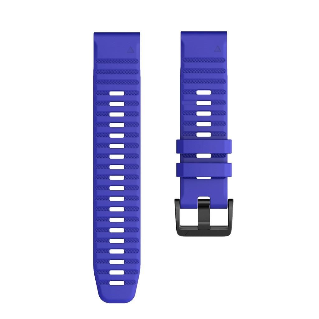 For Garmin Fenix 6X 26mm Smart Watch Quick Release Silicon Wrist Strap Watchband (Royal Blue)