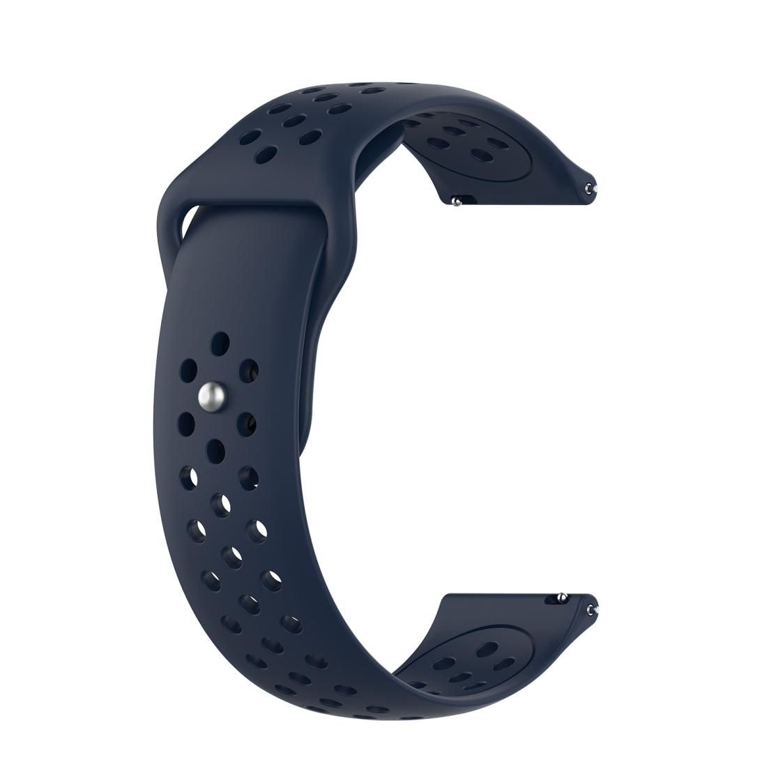 For Huami Amazfit Youth Edition Silicone Breathable Watch Strap (Midnight Blue)