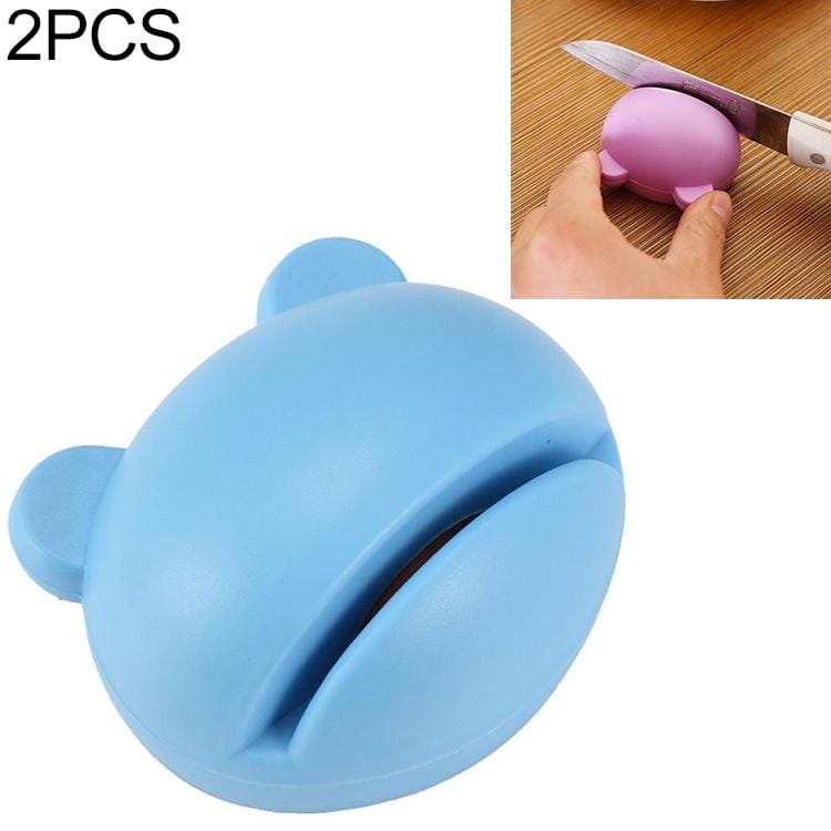 2 PCS  Multifunction Cartoon Design Knife Sharpener (Blue)