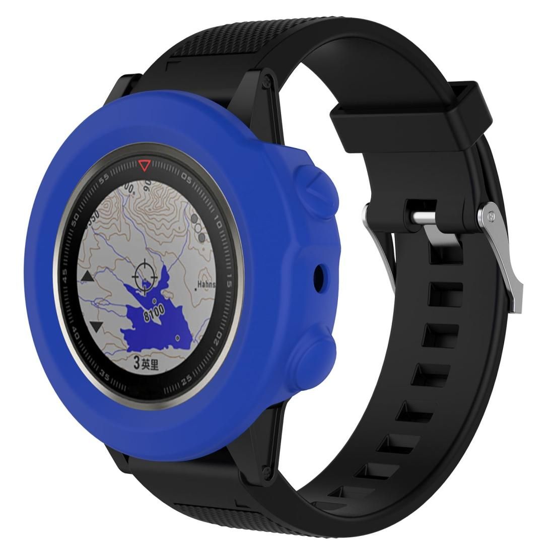 Smart Watch Silicone Protective Case, Host not Included for Garmin Fenix 5X (Dark Blue)