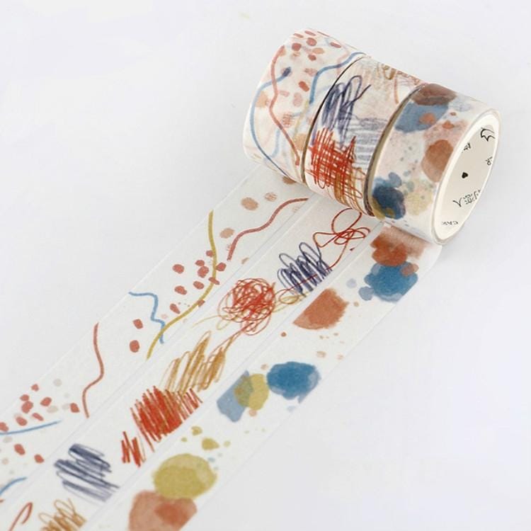 Letter Paper Tape Set Color Emotion Series Handbook Decorative Collage Graffiti Tape (Spotted on Paper)