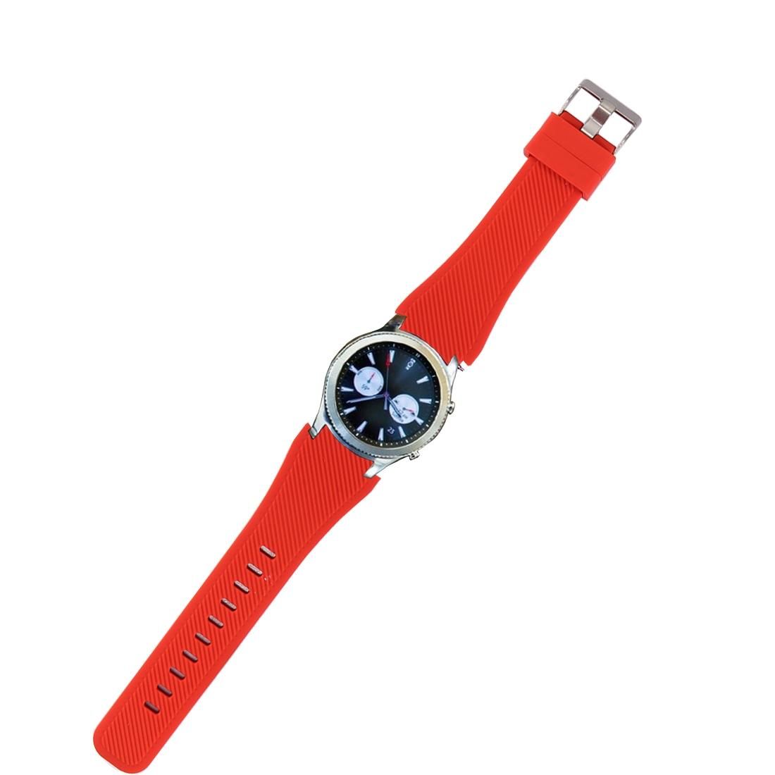 For Samsung Gear S3 Classic Smart Watch Silicone Watchband, Length: about 22.4cm (Red)