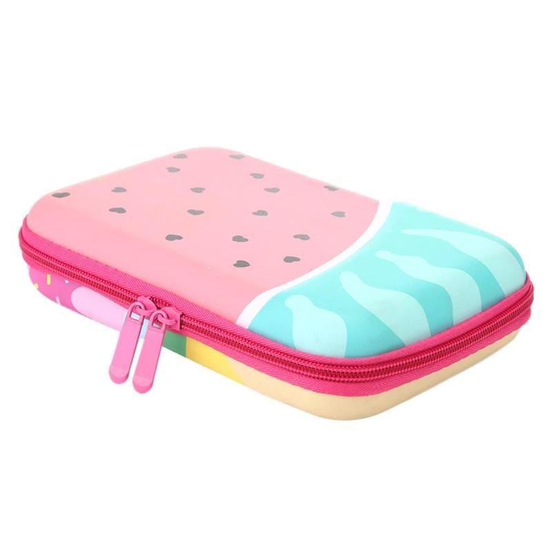 Cartoon Kids Cute Ice Cream Large Capacity Pencil Pen Bags Students EVA Pencil Case Random color