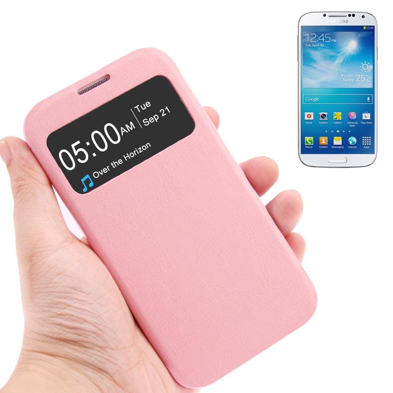 DIY 3D Sublimation Machine Plastic & Leather Case Cover for Galaxy S IV / i9500 (Pink)