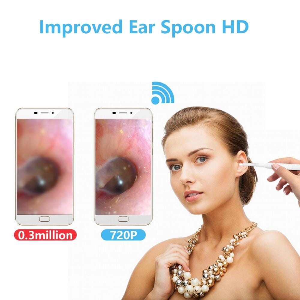 inskam203 1.3MP HD Visual Eardrop Endoscope Borescope, IP67 Waterproof, Lens Diameter: 3.9mm, Length: 1.3m