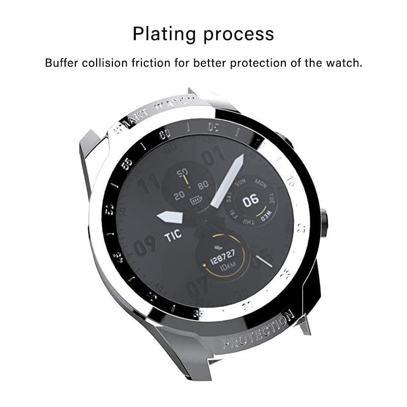 For Tic Watch Pro  Plating PC Protective Case (Silver)