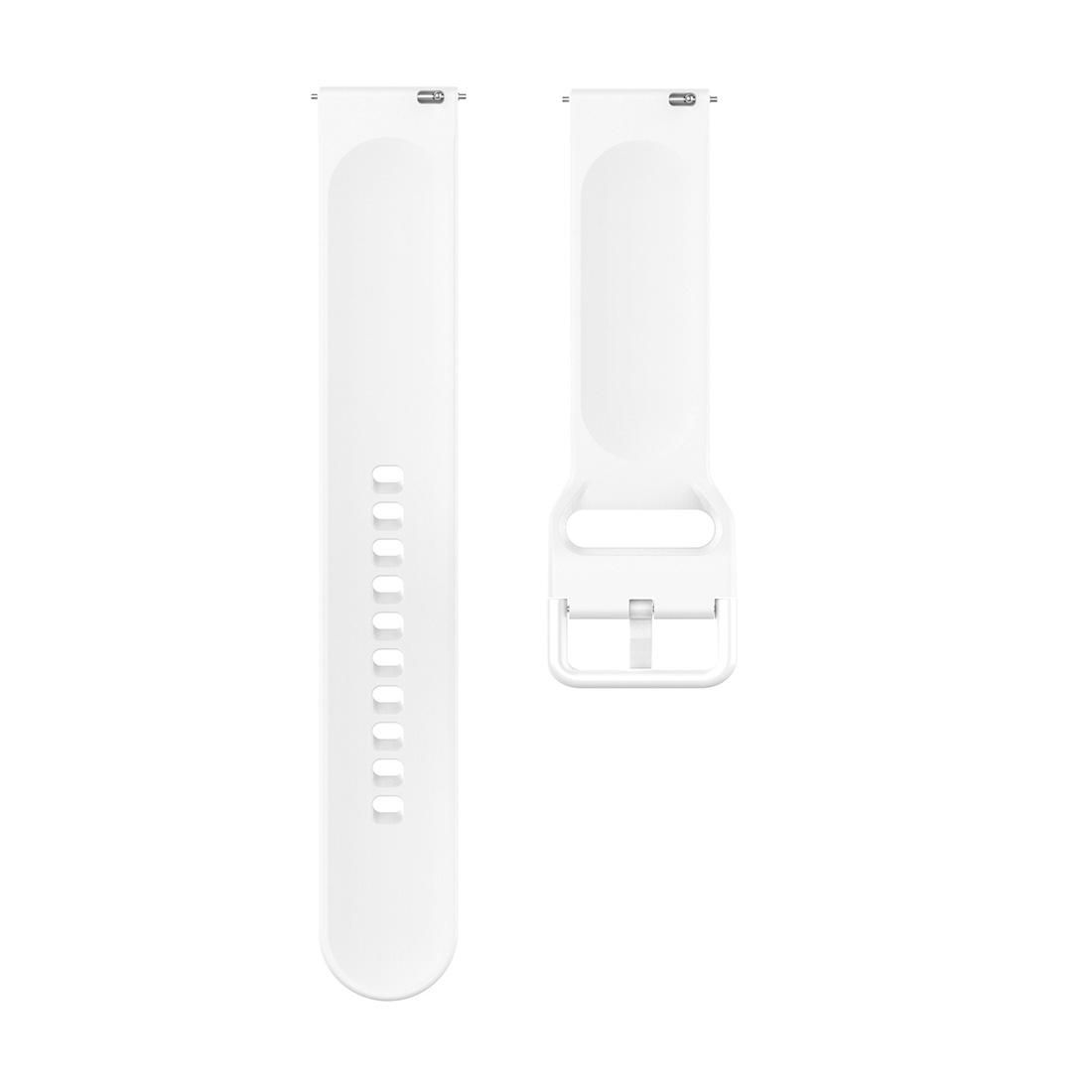 23mm Color Buckle Silicone Wrist Strap Watch Band for Fitbit Versa 2 / Versa / Versa Lite / Blaze, Size: S (White)