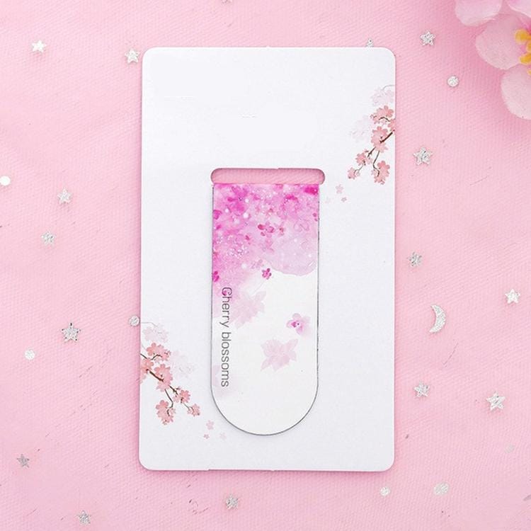 4 PCS Romantic Creative Cherry Magnetic Bookmark Student Stationery Gift School Office Supplies (Sakura Petals Flying)