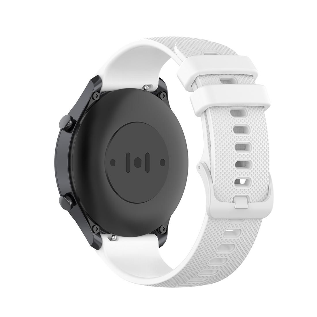 For Xiaomi Watch Color 22mm Small Plaid Texture Silicone Wrist Strap Watchband (White)