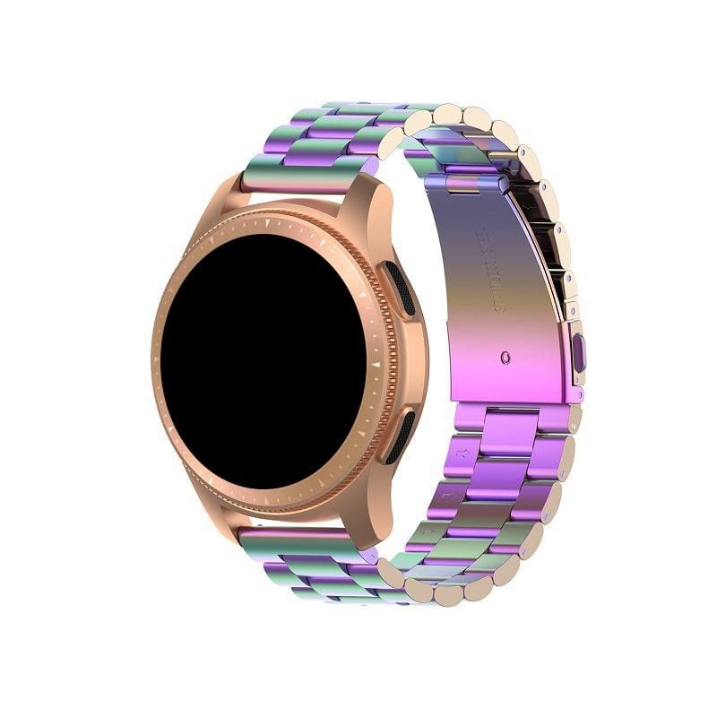 For Galaxy Watch 46mm Three Pearl Steel Watch Strap (Colorful)