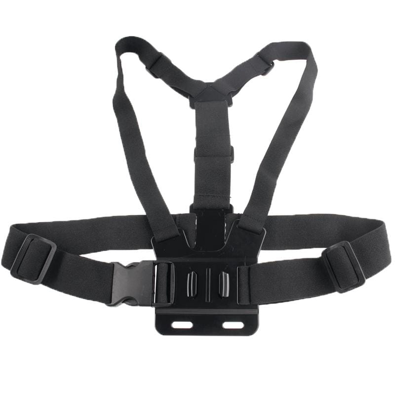 ST-143 6 in 1 Chest Strap  + Head Strap  + Monopod Pole + Tripod Adapter + J-shaped Bracket + Pouch for GoPro NEW HERO /HERO7 /6/ 5 /5 Session /4 /3+ /3 /2 /1 (Black)