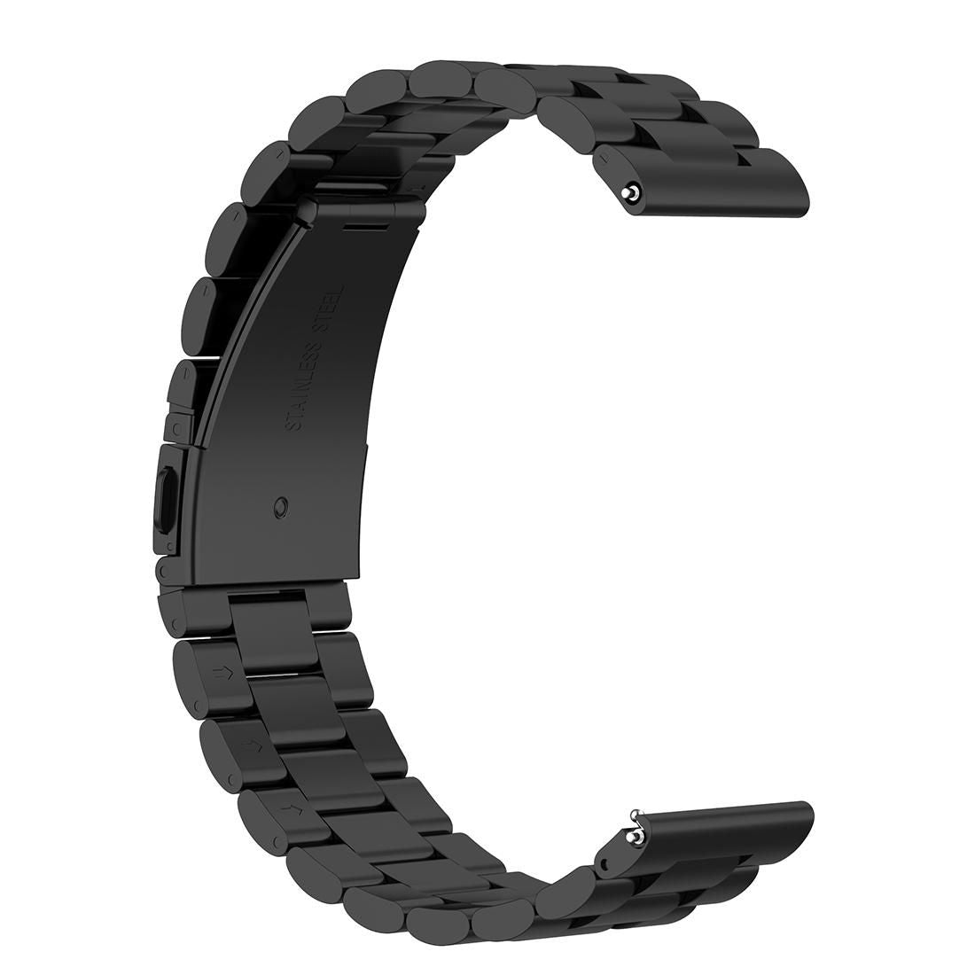 22mm Steel Wrist Strap Watch Band for Fossil Gen 5 Carlyle, Gen 5 Julianna, Gen 5 Garrett, Gen 5 Carlyle HR (Black)