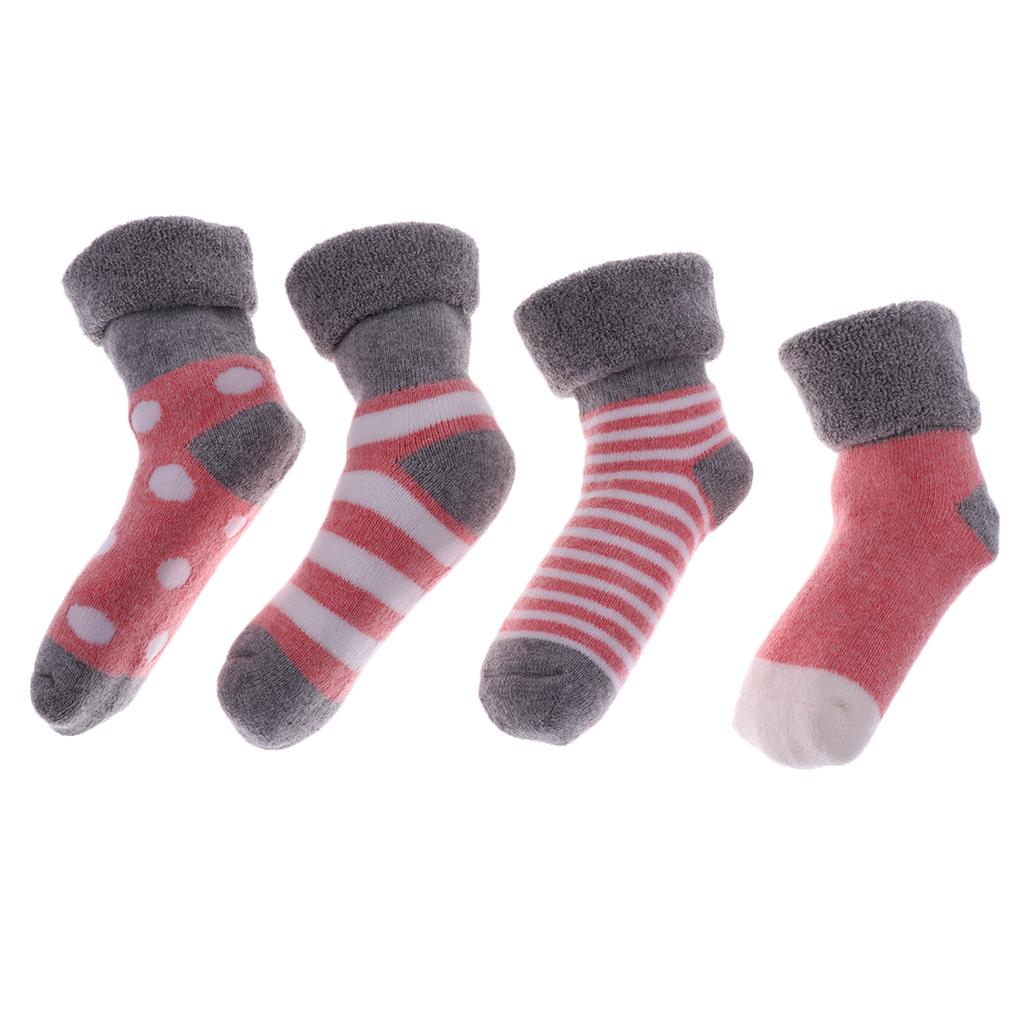 4 pairs of cotton children socks 0-6Month Pink