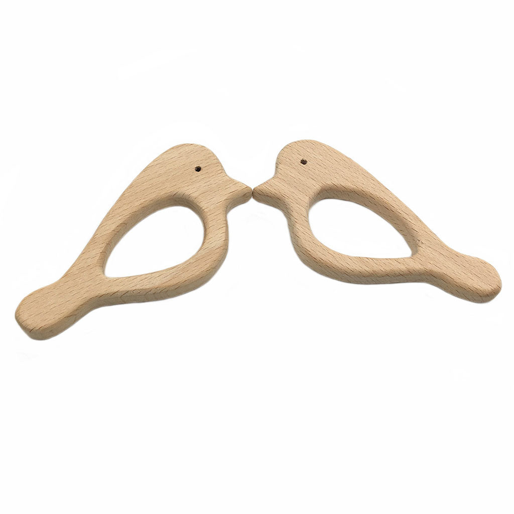 Cute Safe Natural Wooden Baby Teether Teething Toy Shower New Swallow