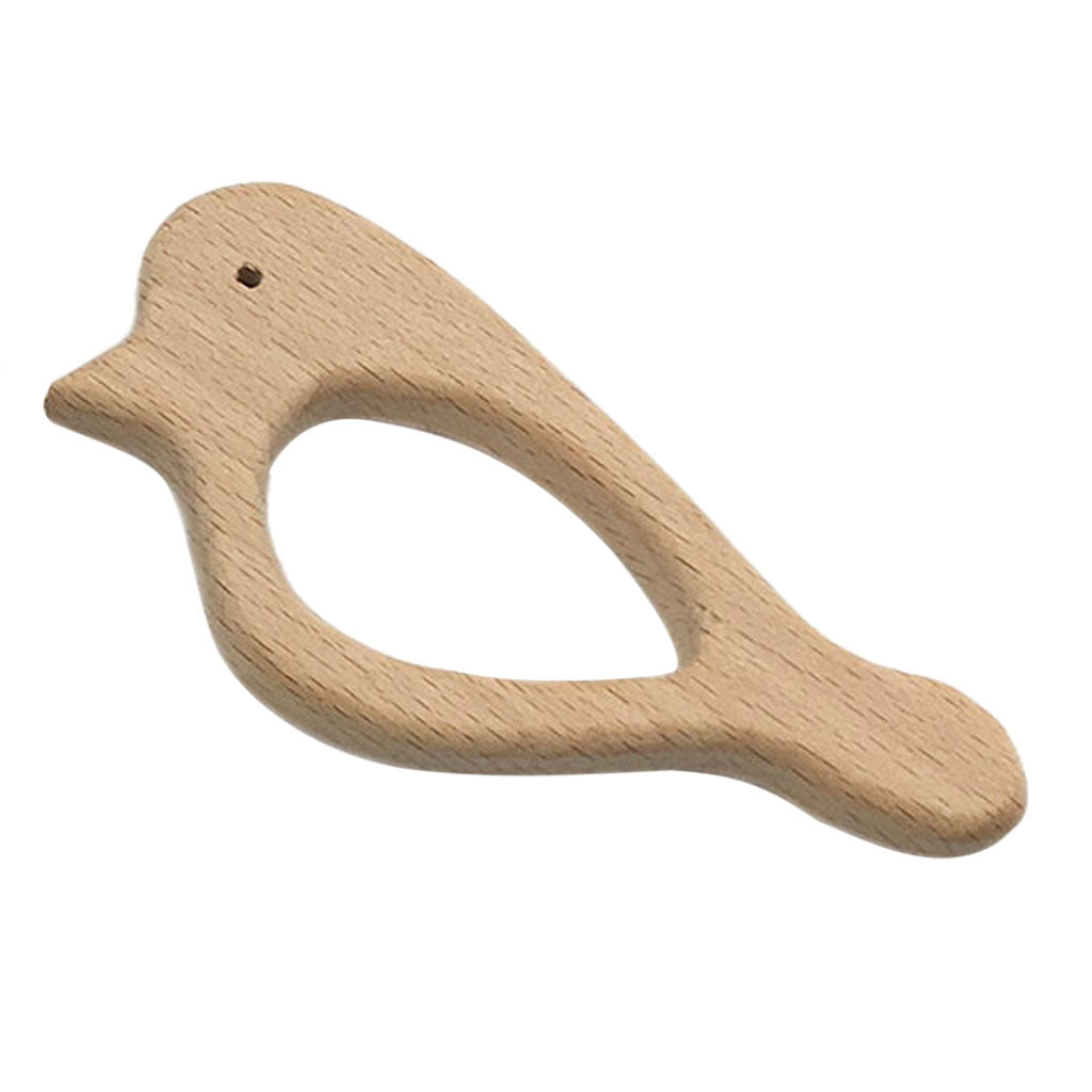 Cute Safe Natural Wooden Baby Teether Teething Toy Shower New Swallow