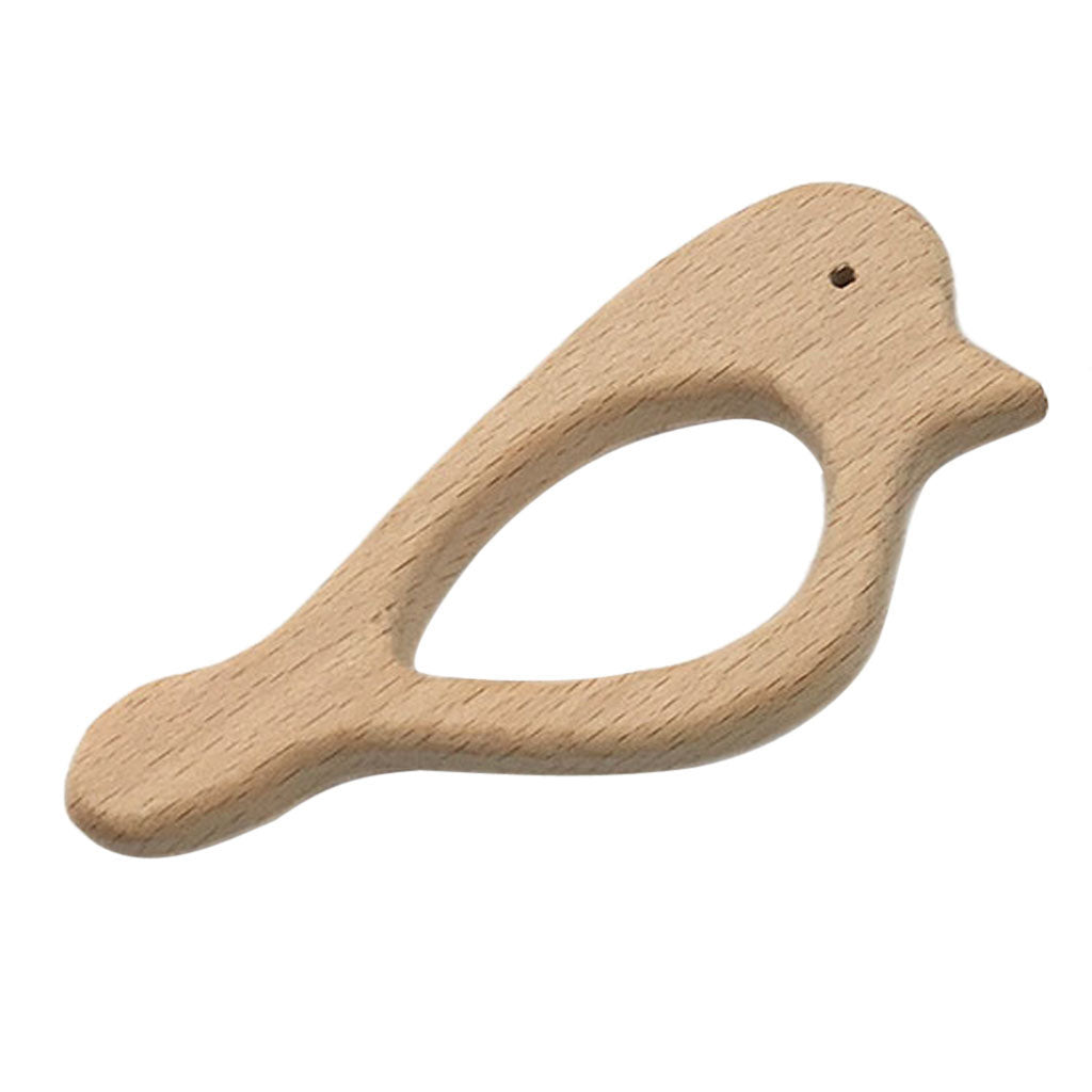 Cute Safe Natural Wooden Baby Teether Teething Toy Shower New Swallow