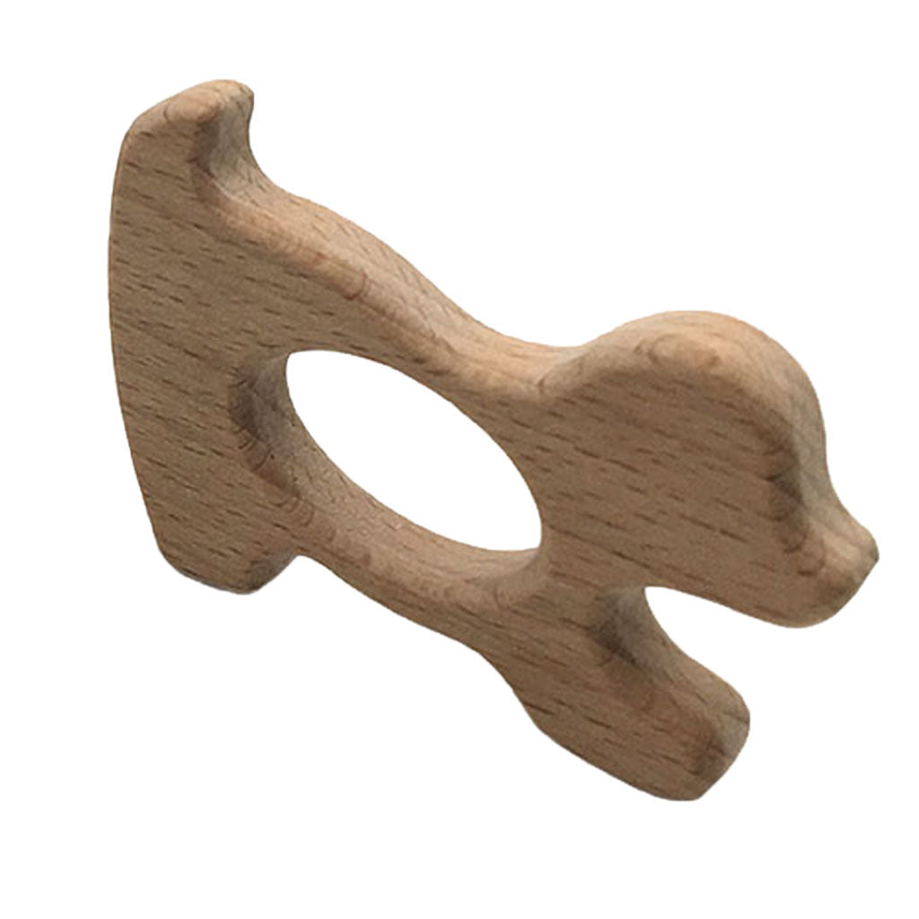 Cute Safe Natural Wooden Baby Teether Teething Toy Shower New Puppy