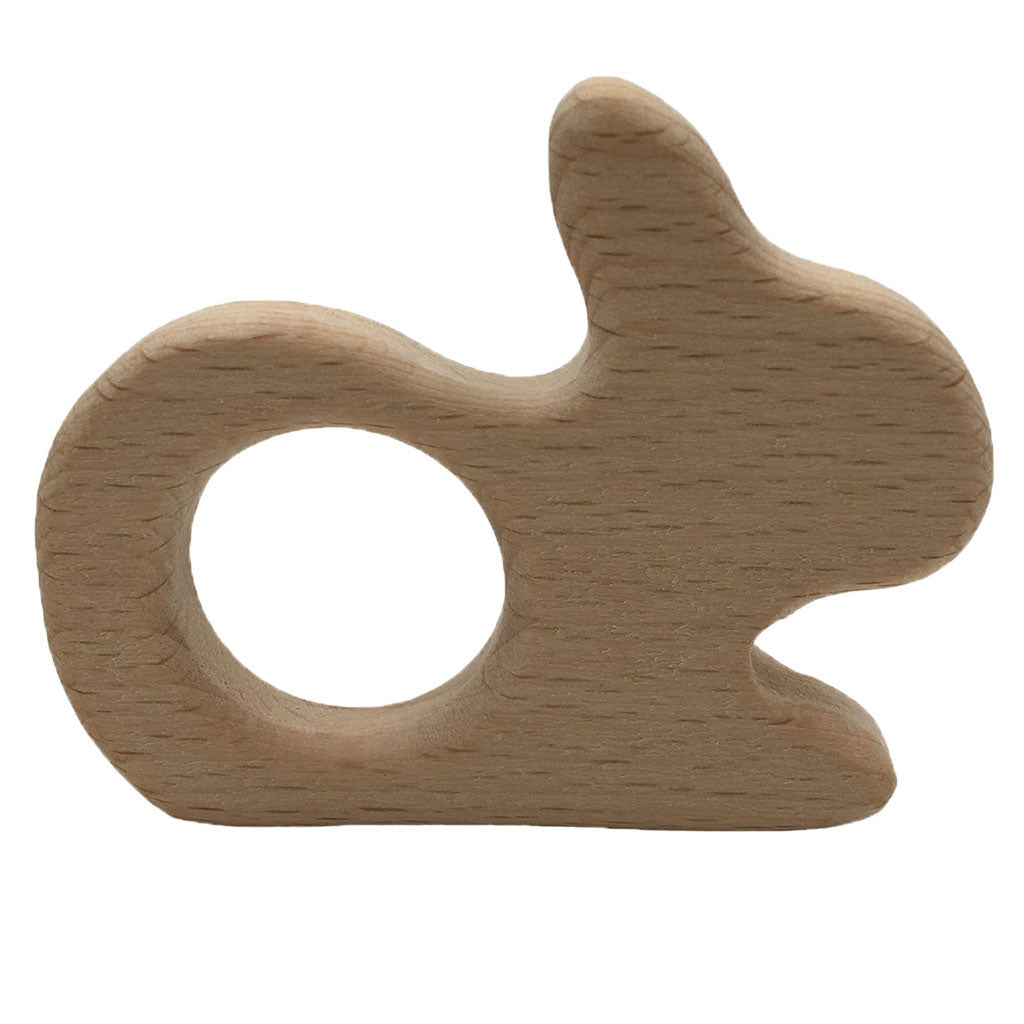 Cute Safe Natural Wooden Baby Teether Teething Toy Shower New Rabbit