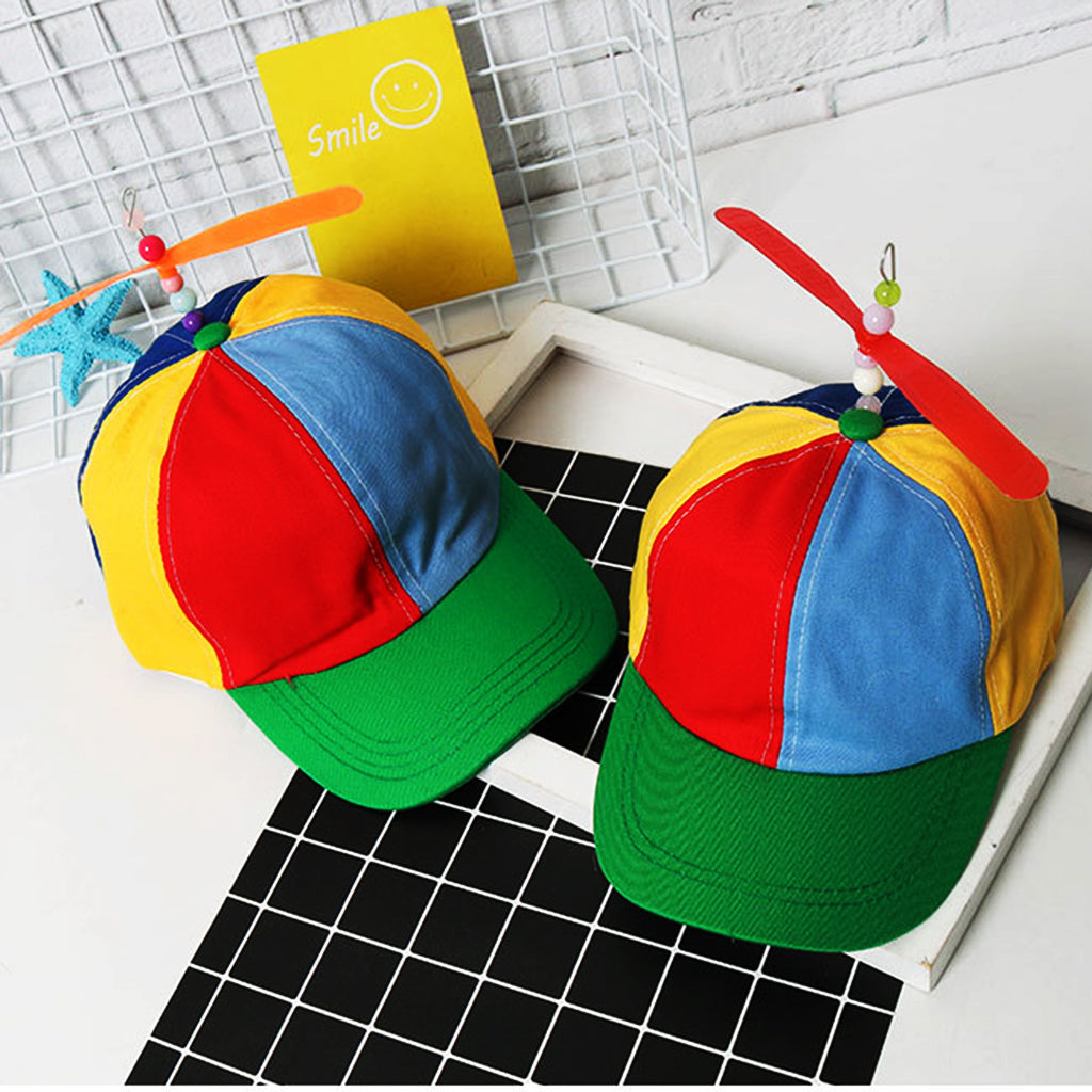 Kids Low Profile Cotton Plain Baseball Cap Hat Style 2-Multi