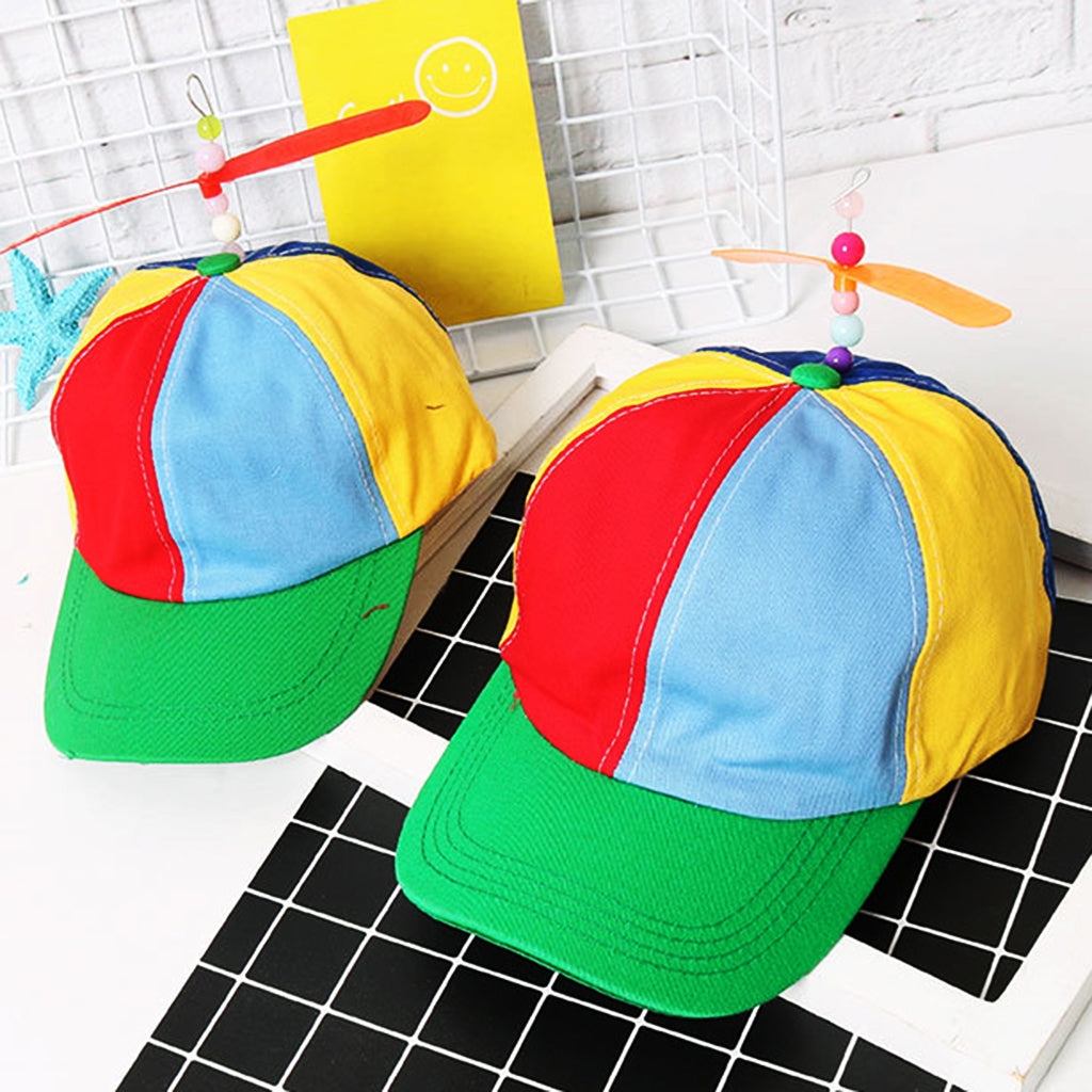 Kids Low Profile Cotton Plain Baseball Cap Hat Style 2-Multi