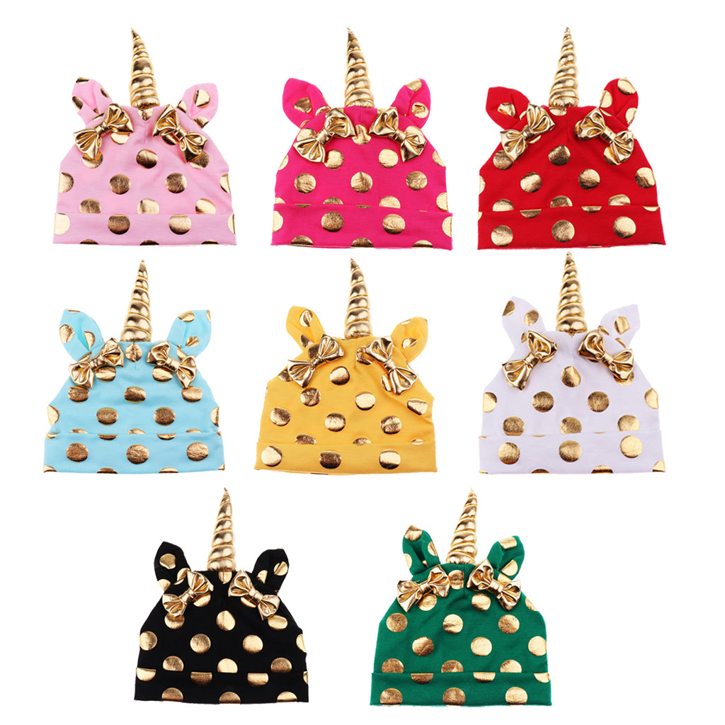 Baby Kids Summer Warm Unicorn Beanie Hat caps White