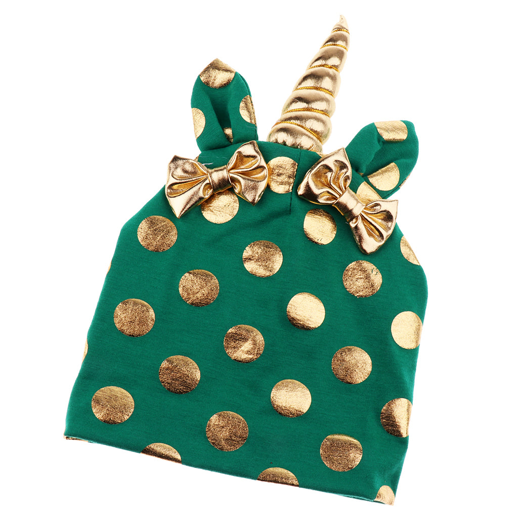 Baby Kids Summer Warm Unicorn Beanie Hat caps Green
