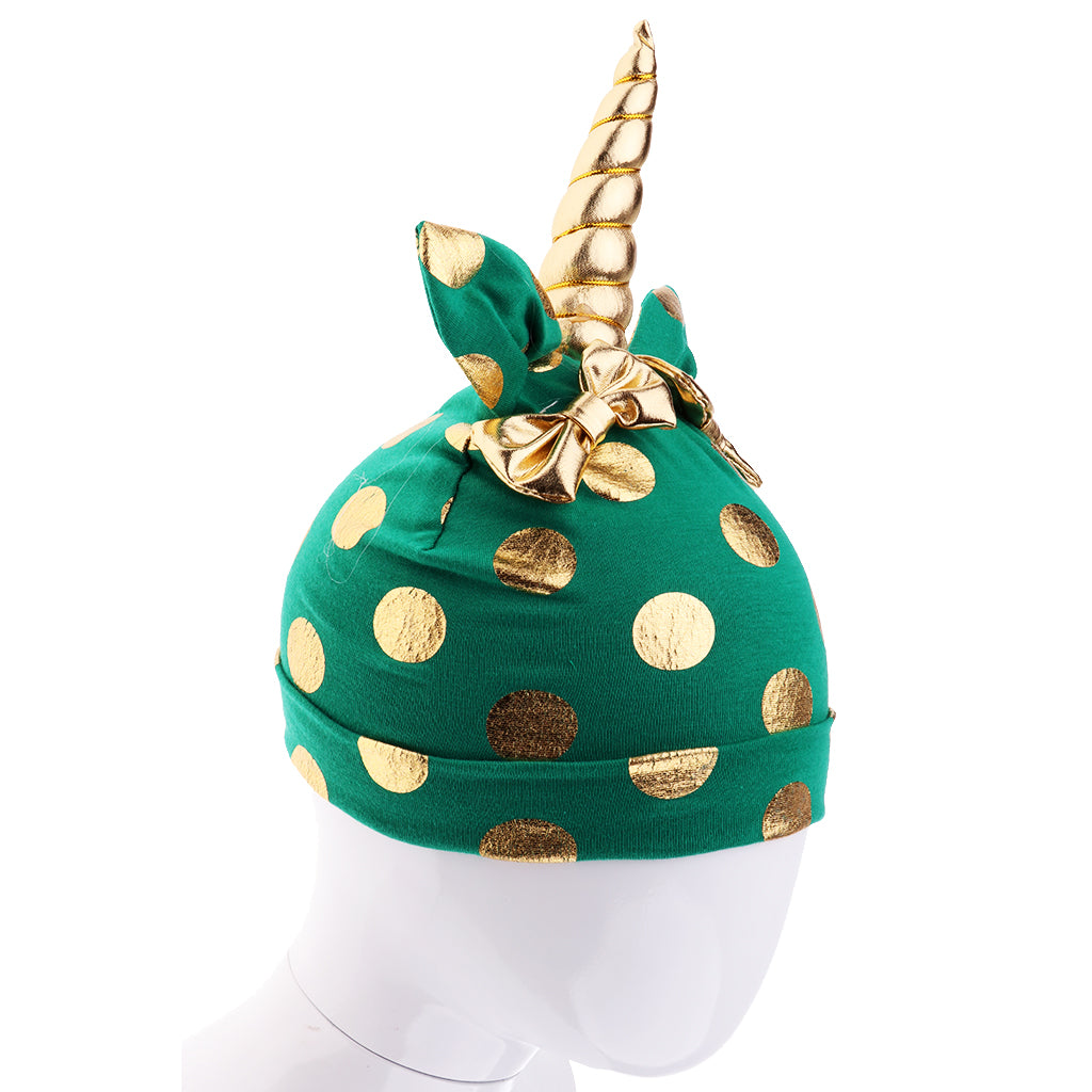 Baby Kids Summer Warm Unicorn Beanie Hat caps Green