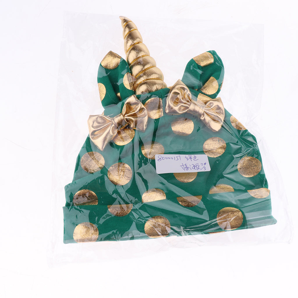 Baby Kids Summer Warm Unicorn Beanie Hat caps Green