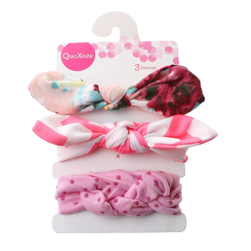 3 Piece Baby Headband Hairband Soft Elastic Floral Headband Hair Accessories Style 1