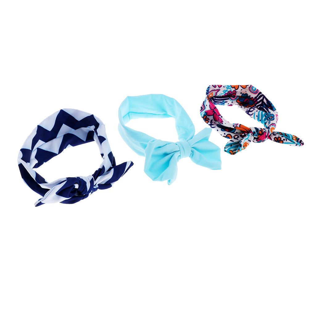 3 Piece Baby Headband Hairband Soft Elastic Floral Headband Hair Accessories Style 2