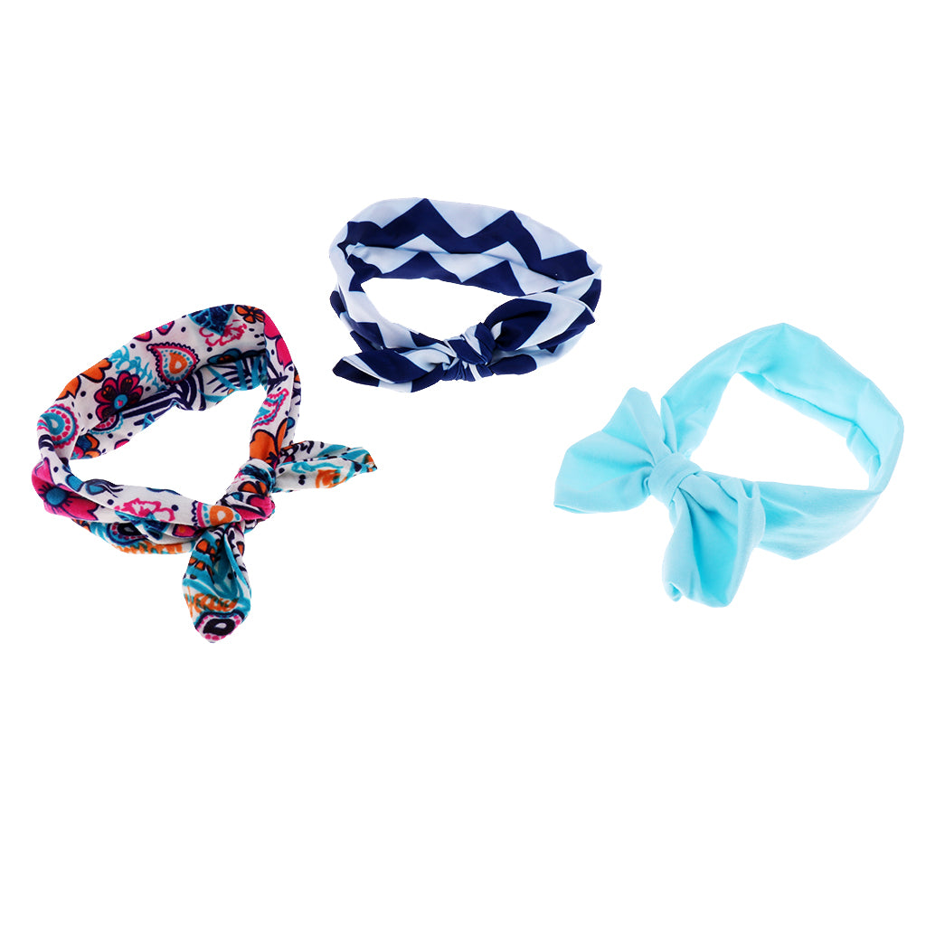 3 Piece Baby Headband Hairband Soft Elastic Floral Headband Hair Accessories Style 2